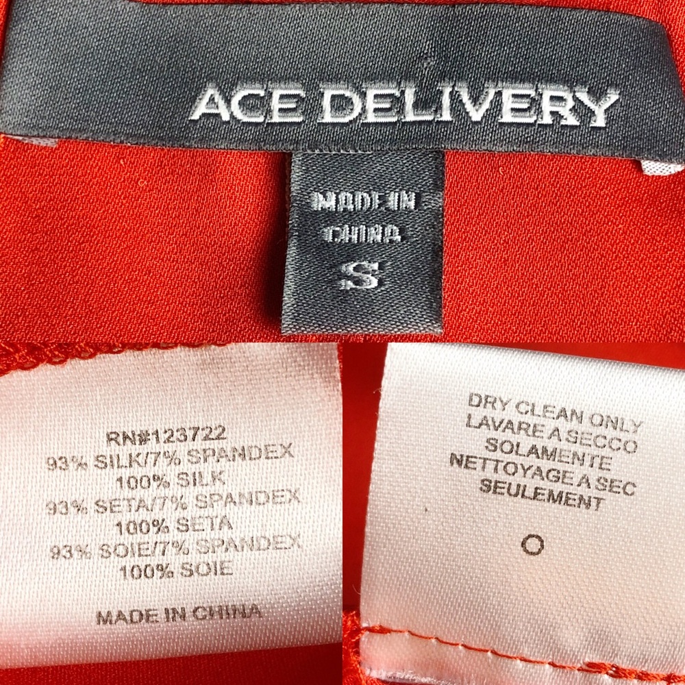 ACE DELIVERY | Red 100% Silk Fringe Tank Top - Picture 12 of 13